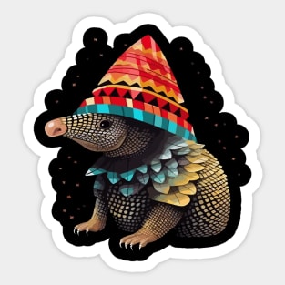 Armadillo Christmas Sticker